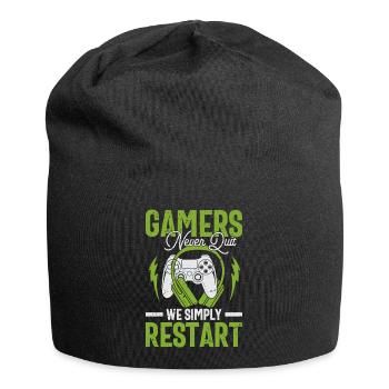 Gamer Mind: Never Quit Restart Gift - Jersey Beanie - black - Front