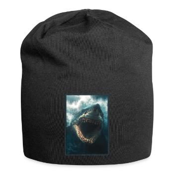 Weißer Haie Weißer Hai - Jersey-Beanie - Schwarz - Vorne