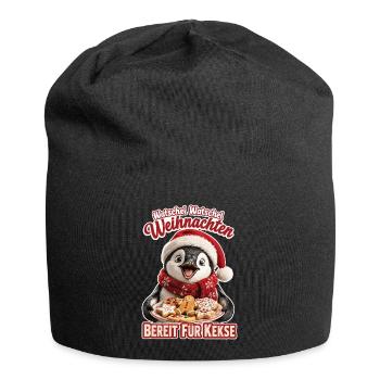 Watschel Watschel Weihnachten Pinguin - Jersey-Beanie - Schwarz - Vorne