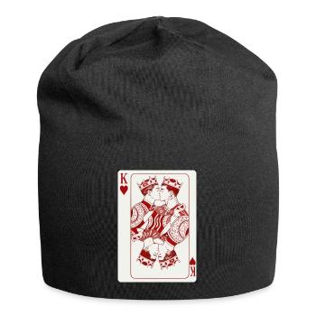 Kings Kissing Heart Card - Jersey Beanie - black - Front
