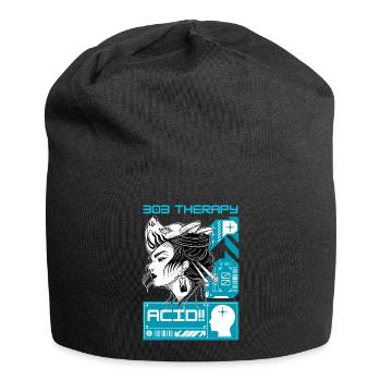 Acid Therapy - Techno Tekno House Rave Outfit - Bonnet en jersey - noir - Devant