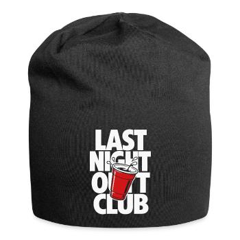 Last Night Out Party Cup Design - Jersey-Beanie - Schwarz - Vorne
