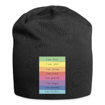 T-shirt Rainbow Affirmations - Bonnet en jersey - noir - Devant