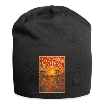 Psychedelic Rock Sunset - Jersey Beanie - black - Front