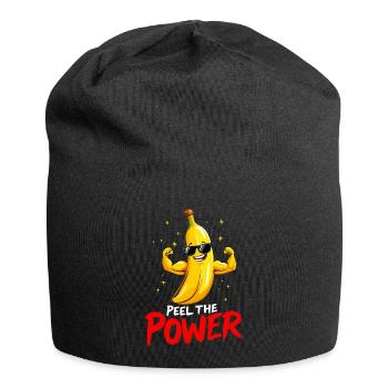 Peel The Power Funny Banana Fitness Saying For - Jersey Beanie - black - Front