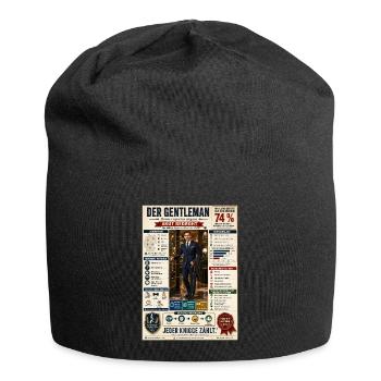 Der Gentleman – akut bedroht - Jersey-Beanie - Schwarz - Vorne