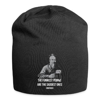 Confucius rit : Sad Joy Tee - Bonnet en jersey - noir - Devant