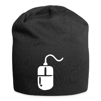 Retro_Vintage_80er_90er_Jahre_Maus_Computermaus - Bonnet en jersey - noir - Devant