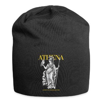 Athéna : Déesse de la Sagesse et de la Guerre - Bonnet en jersey - noir - Devant
