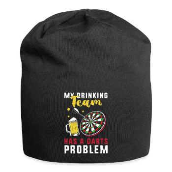 Dart Dartboard Dartpfeil - Jersey Beanie - black - Front