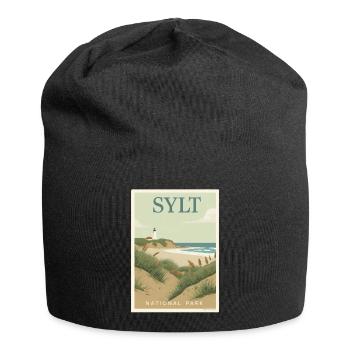 Sylt Vintage Poster | Nordsee Deutschland - Jersey-Beanie - Schwarz - Vorne