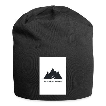 Adventure Awaits Berge Design - Jersey-Beanie - Schwarz - Vorne