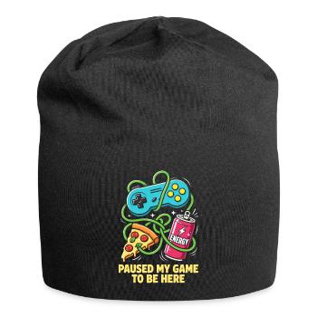 Ich habe mein Spiel für dich pausiert - Jersey-Beanie - Schwarz - Vorne