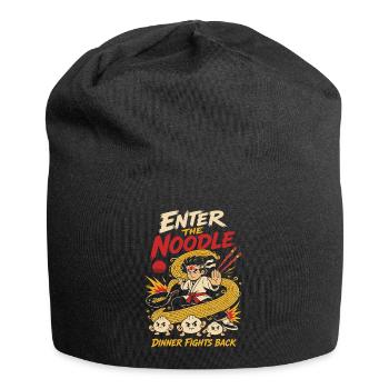Enter the Noodle Martial Arts Ramen Humor - Jersey Beanie - black - Front