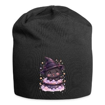 Witches - Kawaii Witch Cat - Jersey Beanie - black - Front