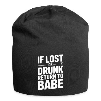 If Lost or Drunk Return to Babe - Jersey Beanie - black - Front