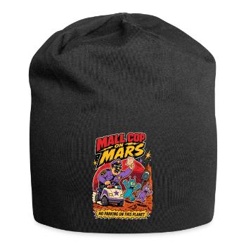 Mall Cop on Mars – Alien Parking Humor - Jersey Beanie - black - Front