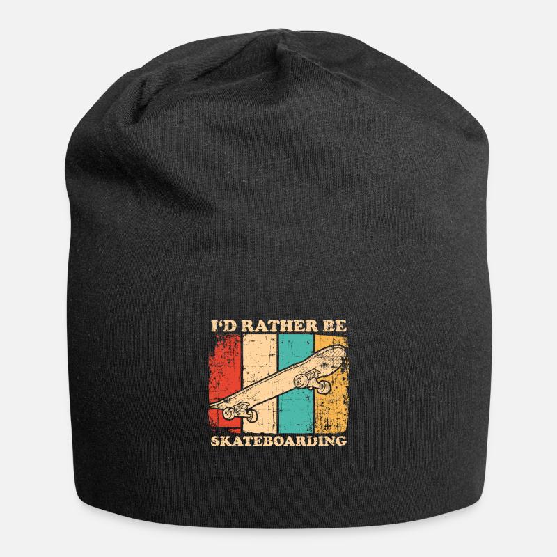 Skateboard - Jersey-Beanie - Schwarz