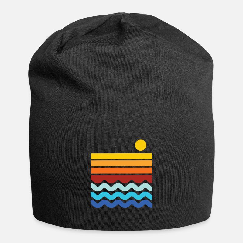 Strand Horizont - Jersey-Beanie - Schwarz