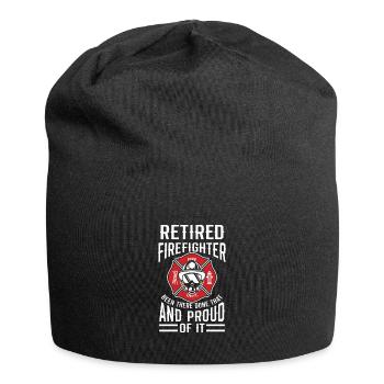 Retired Firefighter Fireman Apparel Retirement - Jersey Beanie - black - Front