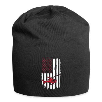 Hubschrauber Pilot Amerikanische Flagge USA - Jersey-Beanie - Schwarz - Vorne