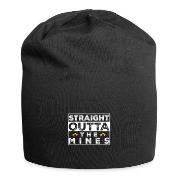 Coal Miner Straight Outta Die Minen lustig - Jersey-Beanie - Schwarz - Vorne