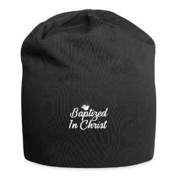 Getauft in Christus Taufe - Jersey-Beanie - Schwarz - Vorne