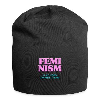 Funny Feminist Feminism Apparel - Jersey Beanie - black - Front
