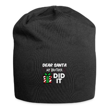 Drôle de Noël Père Noël Frère Frère Pun Noël - Bonnet en jersey - noir - Devant