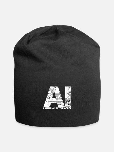KI Künstliche Intelligenz - Jersey-Beanie - Schwarz