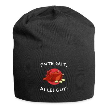 ente gut alles gut süß brathähnchen ente broiler - Jersey-Beanie - Schwarz - Vorne