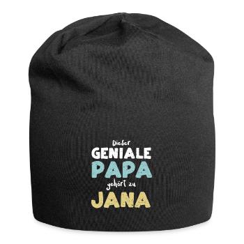 Dieser Geniale Papa Gehört Zu Jana - Jersey-Beanie - Schwarz - Vorne