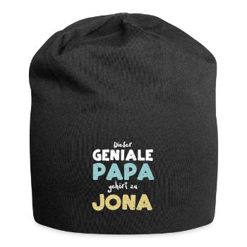 Dieser Geniale Papa Gehört Zu Jona - Jersey-Beanie - Schwarz - Vorne