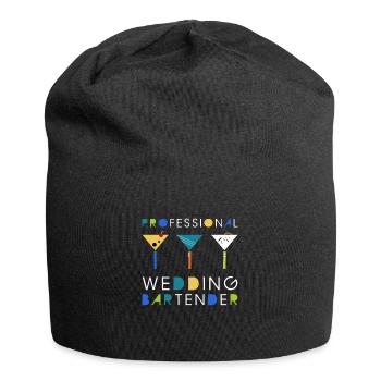 Barman de mariage Cocktail Long Drink Cadeau - Bonnet en jersey - noir - Devant