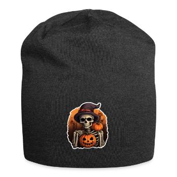 Squelette Halloween - Bonnet en jersey - charbon - Devant