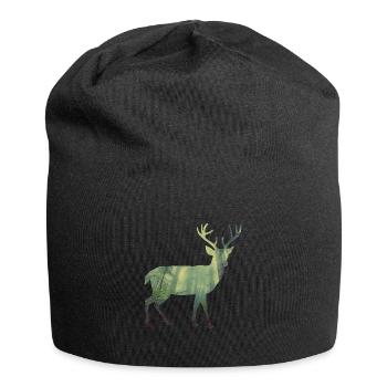 Hirsch - Jersey-Beanie - Schwarz - Vorne