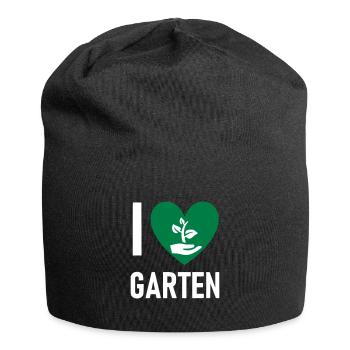 Gartenarbeit Pflanzen Obst Gemüse Bäume - Jersey-Beanie - Schwarz - Vorne
