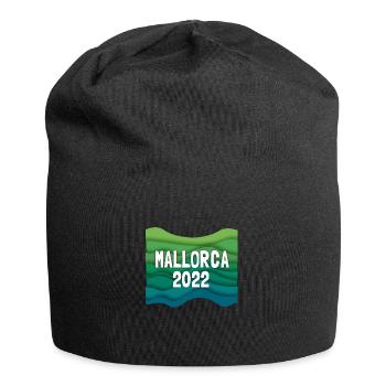 Mallorca 2022, Malle, Balearen,Spanien, Mittelmeer - Jersey-Beanie - Schwarz - Vorne