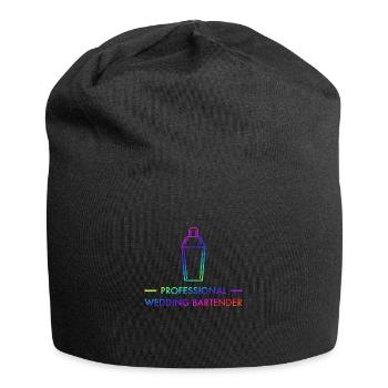 Barman de mariage Cocktail Long Drink Cadeau - Bonnet en jersey - noir - Devant