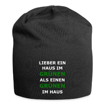 Die Grünen Partei Baerbock Habeck Politik Spruch - Jersey-Beanie - Schwarz - Vorne