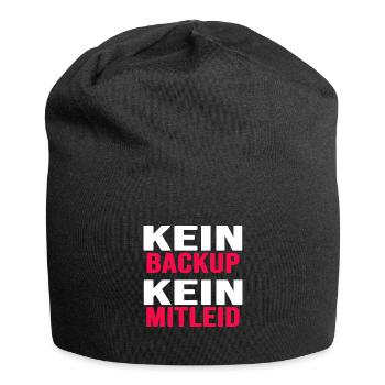 informatik backup nerd coder download gamer - Jersey-Beanie - Schwarz - Vorne