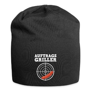 Auftragsgriller Grillkönig - Jersey-Beanie - Schwarz - Vorne