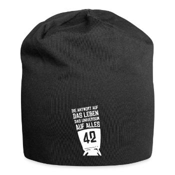 Answer 42 - Jersey Beanie - black - Front