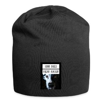 Anti Nazi Love Dogs Fight Racism - Jersey-Beanie - Schwarz - Vorne