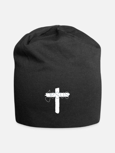 Jesus - Jersey Beanie - black