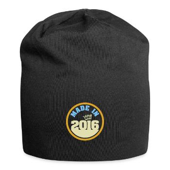 Made in 2016 - Jersey-Beanie - Schwarz - Vorne