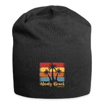 Manly Beach Australia retro - Jersey-Beanie - Schwarz - Vorne
