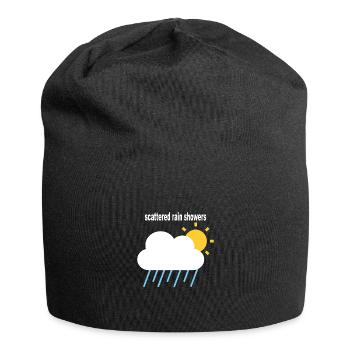 scattered rain showers - occasional rain showers - Jersey Beanie - black - Front