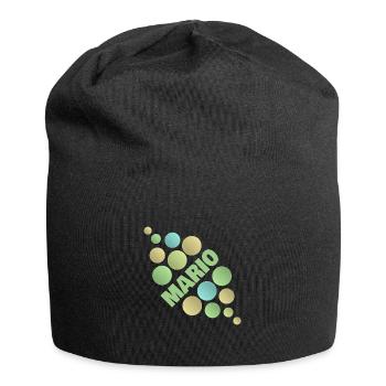 Vorname Mario - Jersey-Beanie - Schwarz - Vorne