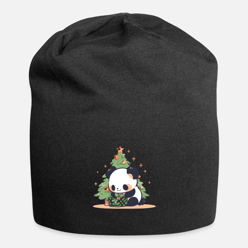 Sapin de Noël Panda Bear - Bonnet en jersey - noir